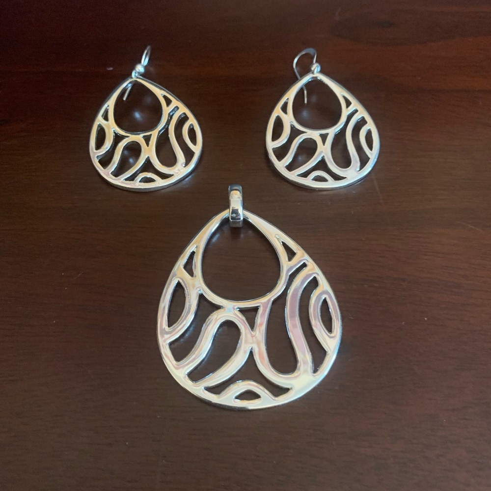 Three Piece Earring and Pendant Set